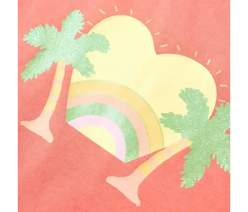 Vaikiški Marškinėliai, Koralinės Spalvos, 128 Dydžio