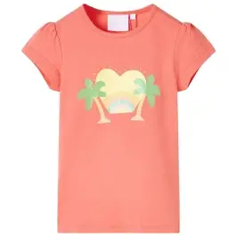 Bērnu T-Krekls, Koraļļu Krāsā, 140