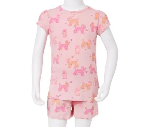 Vaikiška Pižama Trumpomis Rankovėmis, Šviesiai Rožinė, 104 Dydžio