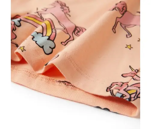 Bērnu Pidžama Ar Īsām Piedurknēm, Gaiši Oranža, 140