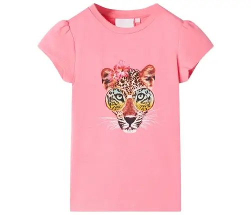 Bērnu T-Krekls, Neona Rozā, 92