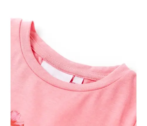 Bērnu T-Krekls, Neona Rozā, 140