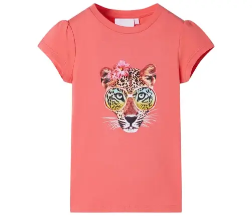Bērnu T-Krekls, Koraļļu Krāsā, 116