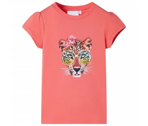 Bērnu T-Krekls, Koraļļu Krāsā, 128