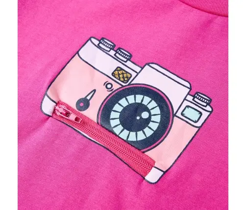 Bērnu T-Krekls, Tumši Rozā, 92