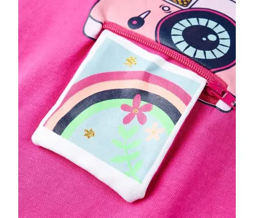 Bērnu T-Krekls, Tumši Rozā, 92