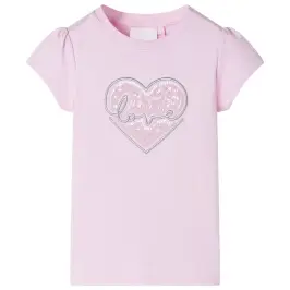 Bērnu T-Krekls, Gaiši Rozā, 92