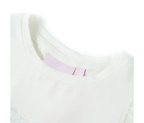 Vaikiški Marškinėliai Su Rankovėmis Su Raukiniais, Balti, 104 Dydžio