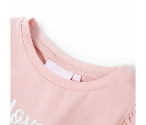 Volangidega Laste T-Särk, Heleroosa, 104