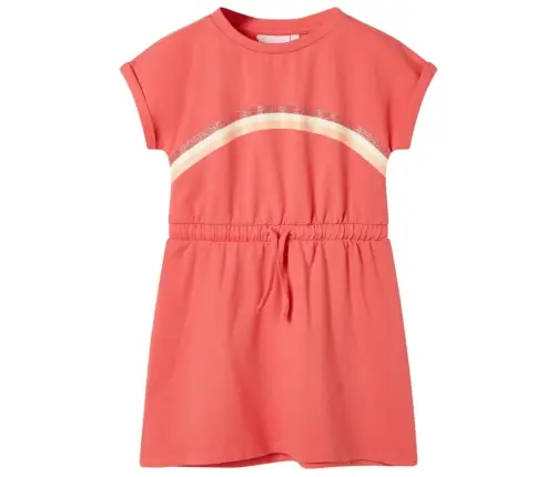 Bērnu Kleita Ar Aukliņu, Koraļļu Krāsā, 140