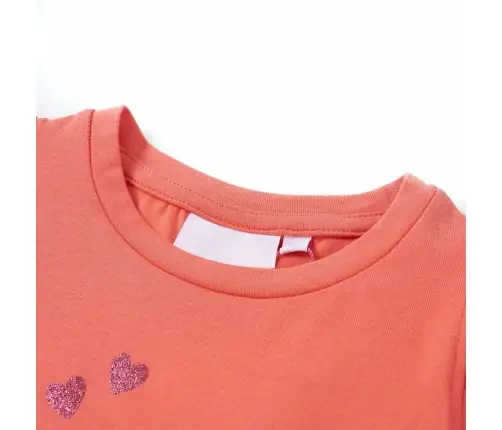 Bērnu Krekls Ar Volānu Piedurknēm, Koraļļu Krāsā, 116