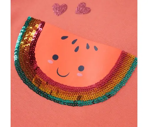 Bērnu Krekls Ar Volānu Piedurknēm, Koraļļu Krāsā, 116