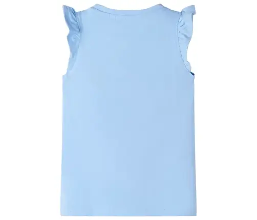 Vaikiški Marškinėliai Su Rankovėmis Su Raukiniais, Šviesiai Mėlyni