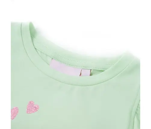 Vaikiški Marškinėliai Su Rankovėmis Su Raukiniais, Žali, 116 Dydžio