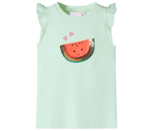 Bērnu Krekls Ar Volānu Piedurknēm, Maigi Zaļš, 140