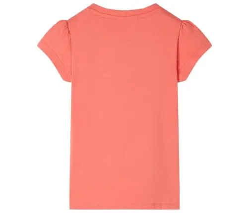 Vaikiški Marškinėliai Trumpomis Rankovėmis, Koralų, 92 Dydžio