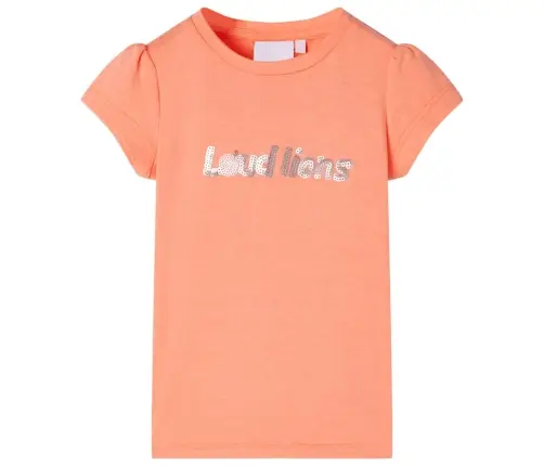 Lühikeste Varrukatega Laste Särk, Neoonoranž, 116