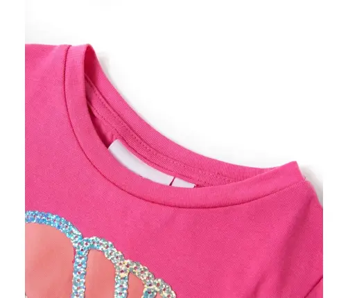 Vaikiški Marškinėliai, Tamsiai Rožinės Spalvos, 116 Dydžio