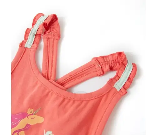 Bērnu Tops, Vienradža Apdruka, Koraļļu Krāsā, 128