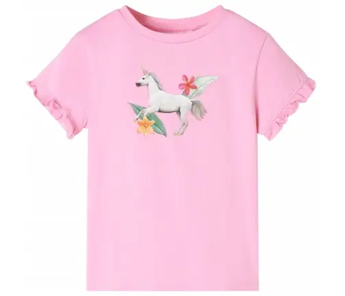 Lühikeste Varrukatega Laste T-Särk, Erkroosa, 92