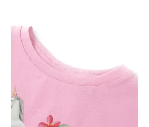 Bērnu Krekls Ar Īsām Piedurknēm, Koši Rozā, 128