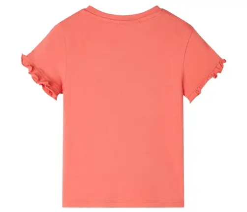 Vaikiški Marškinėliai Trumpomis Rankovėmis, Koralų, 104 Dydžio