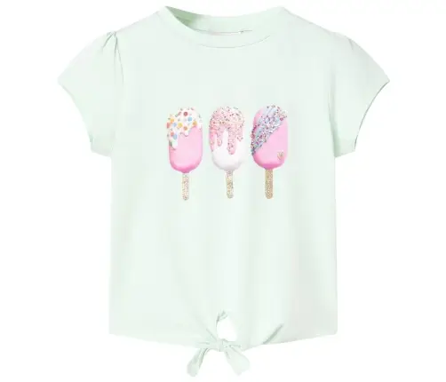 Vaikiški Marškinėliai, Šviesiai Mėtinės Spalvos, 128 Dydžio