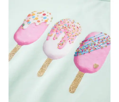 Vaikiški Marškinėliai, Šviesiai Mėtinės Spalvos, 128 Dydžio