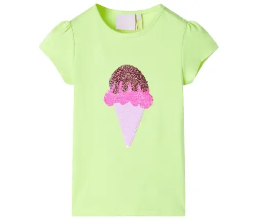 Laste T-Särk, Neoonkollane, 104