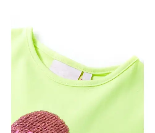 Bērnu T-Krekls, Neona Dzeltens, 140