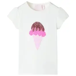 Laste T-Särk, Ekrüü, 128