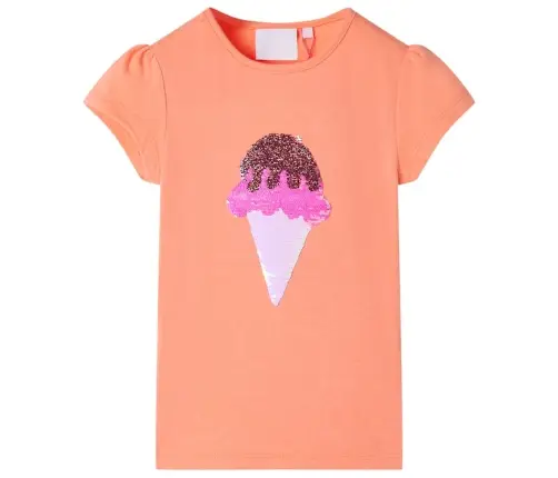 Bērnu T-Krekls, Neona Oranžs, 104