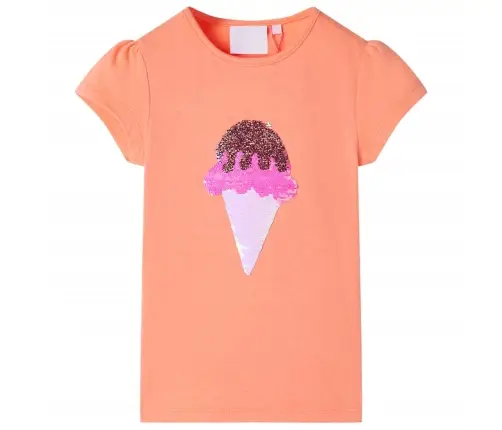 Bērnu T-Krekls, Neona Oranžs, 140