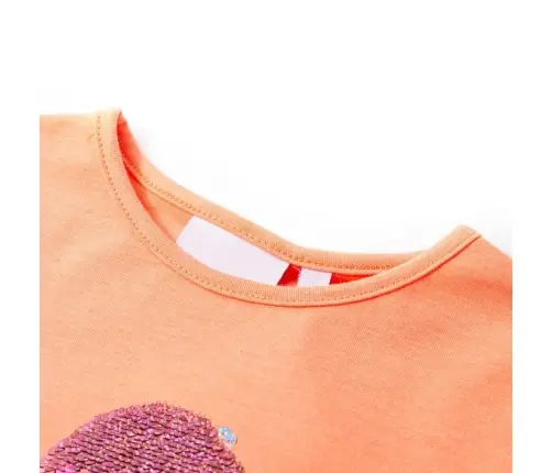 Bērnu T-Krekls, Neona Oranžs, 140