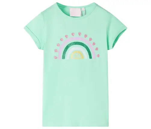 Bērnu T-Krekls, Koši Zaļš, 92