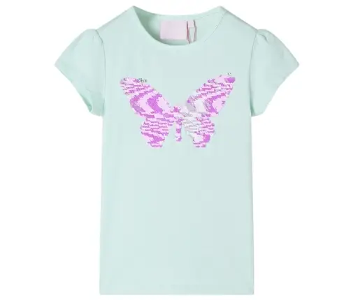 Vaikiški Marškinėliai Trumpomis Rankovėmis, Mėtiniai, 116 Dydžio