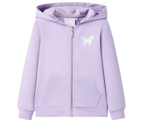 Vaikiškas Sportinis Megztinis Su Gobtuvu, Alyvinės Spalvos, 116 Dydžio