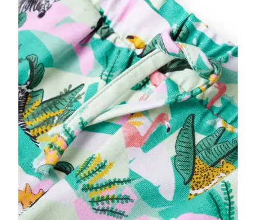 Laste Lühikesed Püksid Pingutusnööriga, Hele Mündiroheline, 92