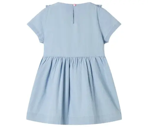 Bērnu Kleita Ar Volāniem, Gaiši Zila, 92