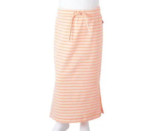 Bērnu Svārki Ar Svītrām, Fluorescējoši Oranži, 140