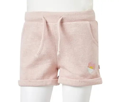 Bērnu Šorti Ar Aukliņu, Jaukti Gaiši Rozā, 128