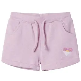 Laste Lühikesed Püksid Pingutusnööriga, Kahvaturoosa, 116