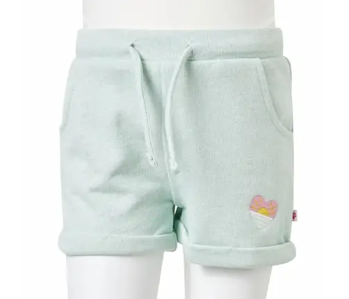 Laste Lühikesed Püksid Pingutusnööriga, Hele Mündiroheline, 116