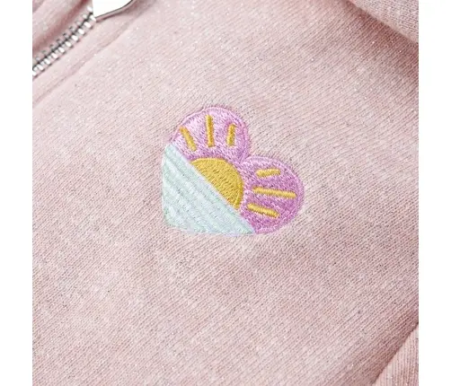 Vaikiškas Sportinis Megztinis Su Gobtuvu Ir Užtrauktuku, Rožinis