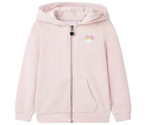 Vaikiškas Sportinis Megztinis Su Gobtuvu Ir Užtrauktuku, Rožinis