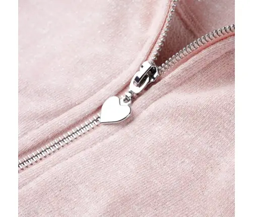 Vaikiškas Sportinis Megztinis Su Gobtuvu Ir Užtrauktuku, Rožinis