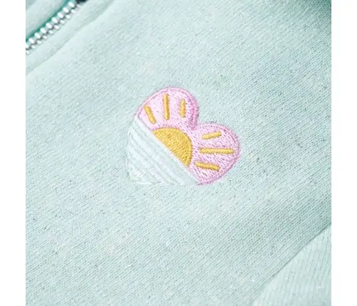 Bērnu Jaka Ar Kapuci Un Rāvējslēdzēju, Gaiša Piparmētru, 116