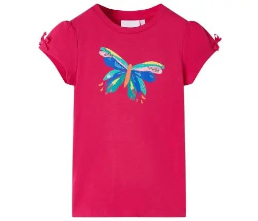 Bērnu T-Krekls, Koši Rozā, 116