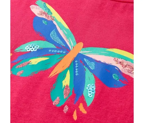 Bērnu T-Krekls, Koši Rozā, 116