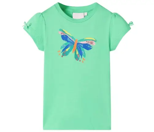 Bērnu T-Krekls, Koši Zaļš, 104